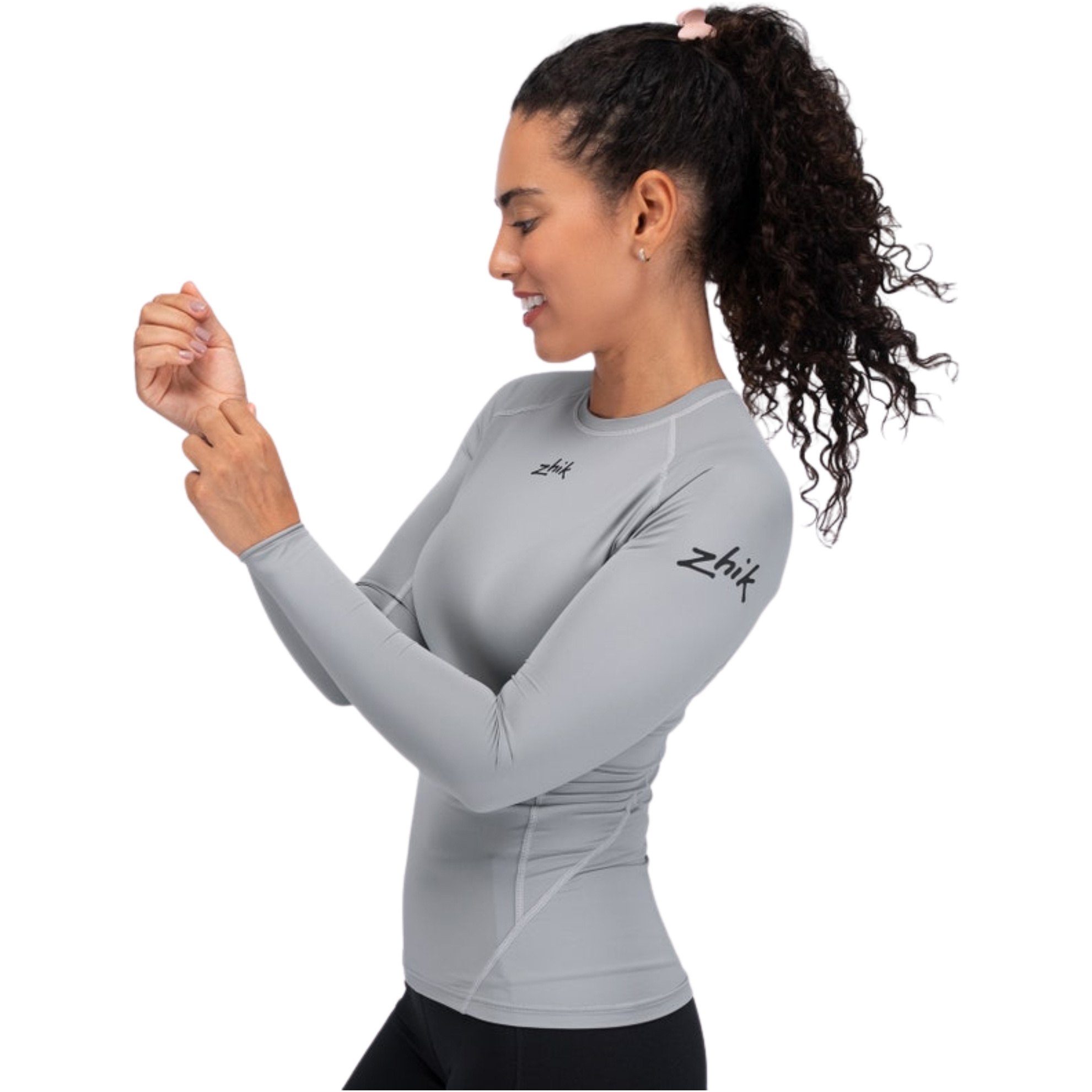 2026 Zhik Womens Eco Spandex LT Long Sleeve Baselayer Top DTP-0163-W-PLT - Platinum
